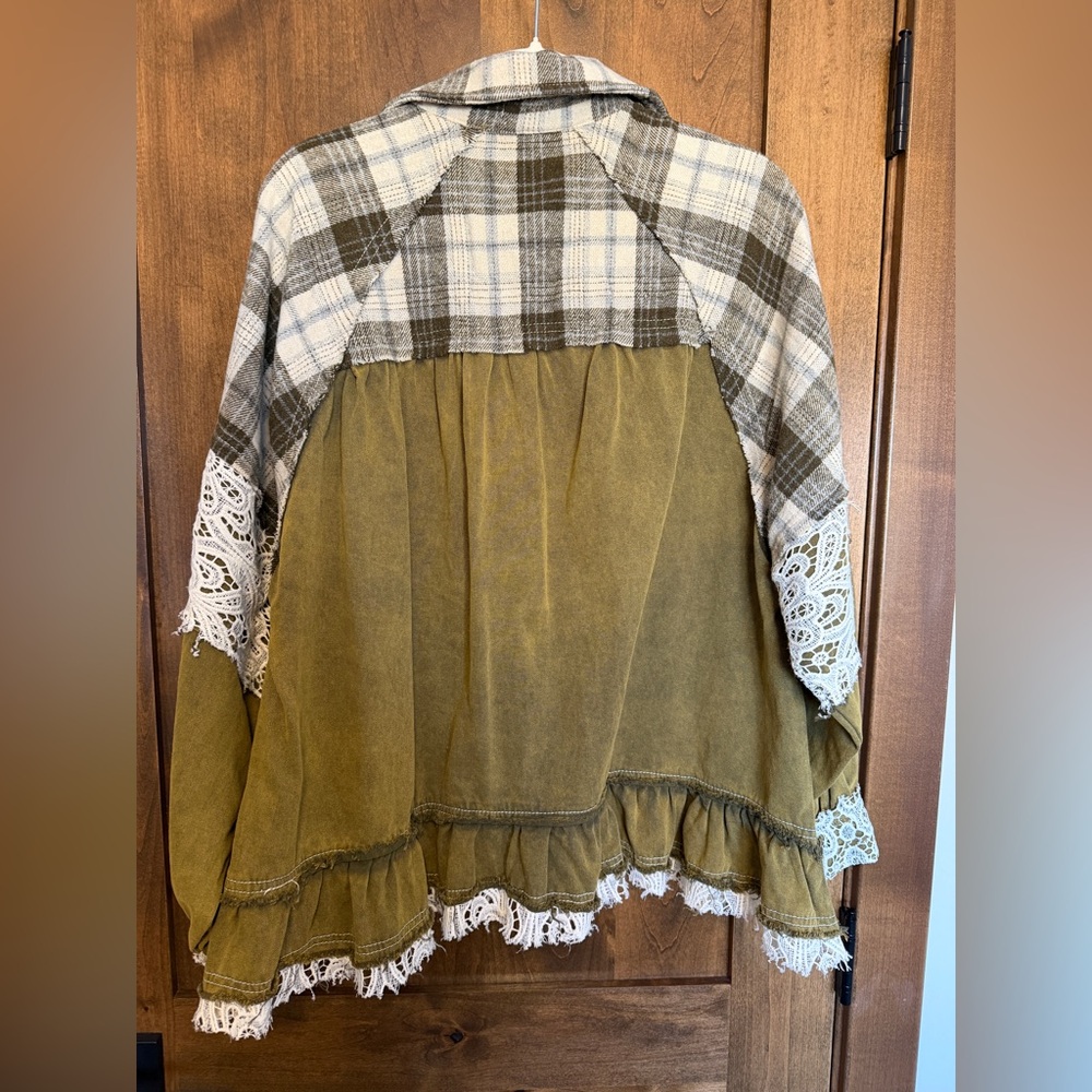 Pol Multi Texture Shacket - New - Size M - image 2